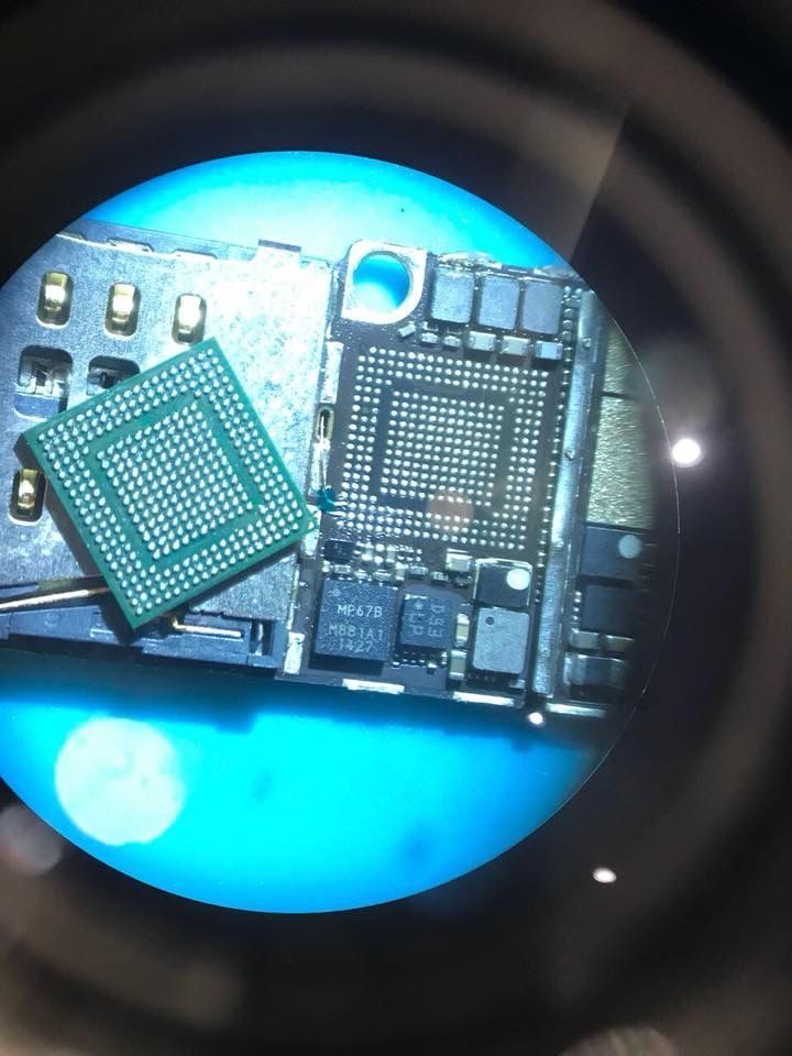 Reparo de chip pelo microscópio